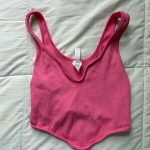 Nikibiki Vibrant Pink Ribbed Top